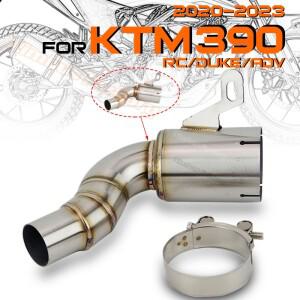 KTM RC 250 390  ADV 배기 De-Cat 중간 링크 파이프 머플러 Cut-cat 연결 튜브 45mm 어댑터 엘보