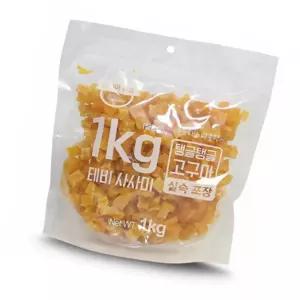 신라마켓 대용량간식 테비 탱글탱글 고구마 큐브 1KG 강아지수제간식