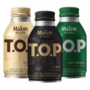 맥심 티오피 275ml x 24캔 더블랙 마스터라떼 스위트아메리카노 캔커피 TOP 음료수