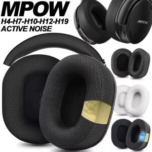 Mpow H4 H7 H12 H19 H21 액티브 노이즈 스튜디오 헤드폰용 교체용 이어패드 메쉬 천 메모리폼 커버 스폰지