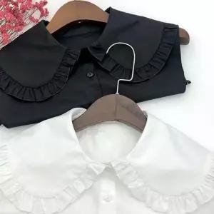 (다올)프릴넥케이프 면 레이어드 카라 페이크