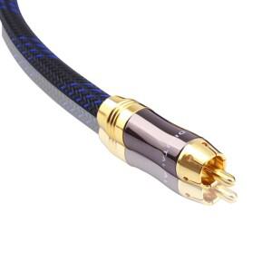 HIFI 디지털 동축 오디오/비디오 케이블 (외경 8.0mm) 1 남성-남성 RCA 금도금 스피커 하이파이 서브우퍼
