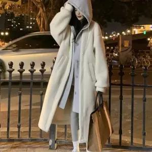 친절한탄씨 여성 롱 후드점퍼 레이어드 양털 자켓 아웃도어 근무복 모자점퍼 캐주얼 후드양털 양털