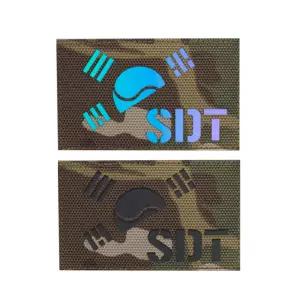 멀티캠 원단 홀로 반 태극기 SDT 패치