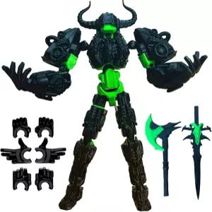 Ultool Titan 13 액션 피규어 조립 완료 3D 프린팅 T13 다관절 이동 로봇 완전 관절 럭키 Nova 더미 (블랙)
