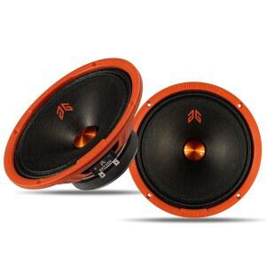 Gaooger MX65P1 미드레인지 라우드스피커 6.5인치 오렌지 더스트 캡 200W 최대 4옴 프리미엄 품질의 자동차 또는 트럭 스테레오 사운드 시스템용 오디오 도어 스피커 오렌지2개