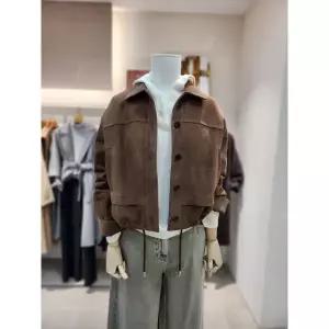 품절임박 아이잗바바 칼라넥 스트링 디테일 스웨이드 자켓 BSRB3LT261BR 2749642