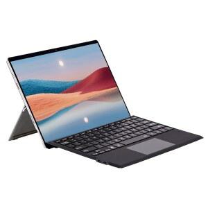 MICROSOFT SURFACE PRO 7+ /7 /6 /5 /4 /3용 모비 타입 커버 멀티터치 트랙패드 마우스가 있는 블루투스 키보드 충전식 배터리 및 PRO용 울트라 슬림 케이스(백라이트가 없는 검은색)