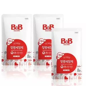 비앤비 젖병세정제 400ml3팩 아기 젖병세제 주방세제