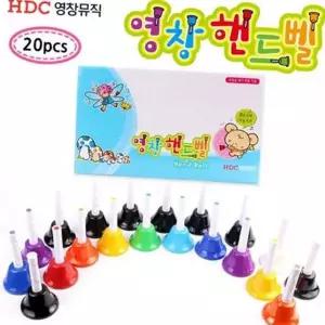 어린이 핸드 벨 악기 핸드 벨 20피스 유아용 음악 교육용 어린이용