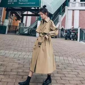 [하프클럽/골피아]2컬러 가을 베이직 롱자켓 루즈핏 트렌치코트