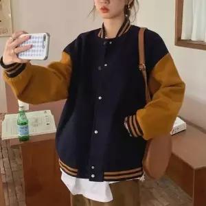 [비케이엠66]배색 캐주얼 야구점퍼 여자아우터 LK-J023