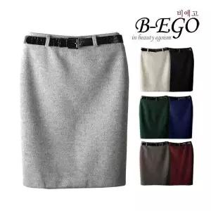 [매장정품] [비에고]1211BG_44~110 터치 모직 H라인 스커 2180482