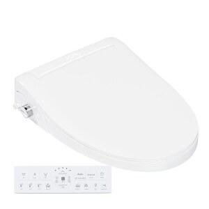 비데 내장 ZINGPOP 스마트 변기 버블 실드 온수 건조기가 장착된 열선 시트 레이더 센서 자동 개폐 LED 온도 디스플레이 욕실용 전기 변기 시트