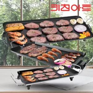 키친아트 전기그릴팬 대형 와이드그릴 가정용 전기팬 고기굽는기계