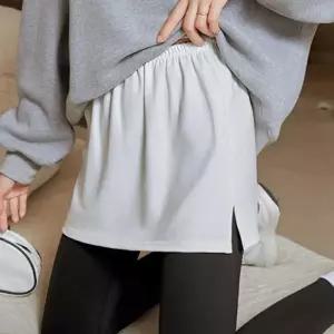 ONM 허리밴딩 페이크 트임스커트 레이어드 티 힙커버