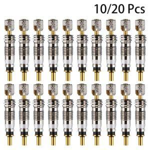 10PCS 이동식 프레스타 밸브 코어 교체 황동 CNC 자전거 타이어 수리 도구 MTB 로드 바이크 사이클링 액세