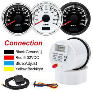 52mM 디지털 GPS 속도계 게이지  안테나 주행 거리계 7 색 백라이트 범용 12V 24V 자동차 보트 해양 바이크