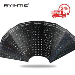 노트북 투명키 러시아어 영어 스페인어 우크라이나 아랍어 포르투갈어 키보드 스티커 PC 표준 문자 레이아웃 커버