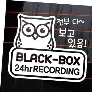 자동차 주유구 차량용 스티커_부엉이블랙박스녹화중01
