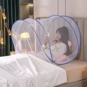 1인용모기장 휴대용 여행 대형 원터치 사각 야외모기장 접이식 텐트 침대용