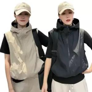컬트 바람막이 조끼 후드 아우터