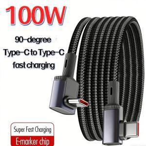 240W 90도 타입C 고속 충전 케이블 USB-C to 초장거리 5m/3m/1.5m 아이폰17/16/15/14 프로맥스 폰 태블릿용