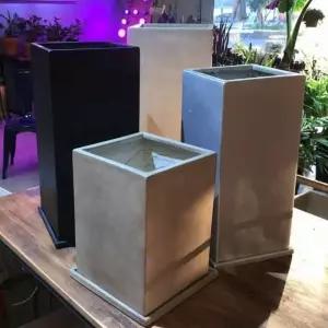 모던 수지 대형정긴사각 마블 22x22x47cm 화분 (3가지 색상)수공 디자인 인테리어 심플 꽃화분 화초 분갈이