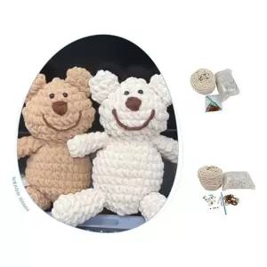 코바늘 손뜨개 인형 DIY 패키지 만들기 곰돌이 키트DIY 뜨기 취미생활 집콕 재료세트 초보자 핸드메이드 뜨