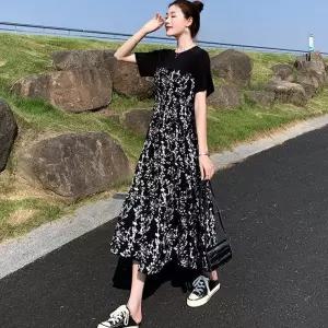 스커트 치마 SK 블랙 롱원피스 하이웨스트 URK 146