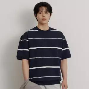 빈폴 멘 SS26 모던 선염 라운드넥 맨투맨 티셔츠 - 네이비 BC6442C88R