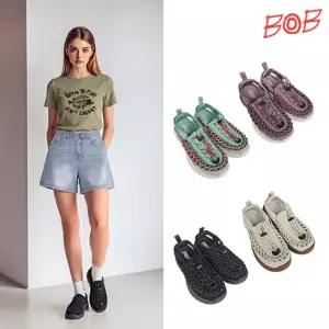 BOB 26SS 여성 위빙 플랫폼 샌들