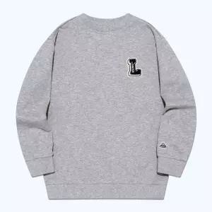 Lee 키즈 L 로고 와펜 루즈핏 스웨트셔츠 멜란지그레이 LK2403CR02MG P7Q3R8S1 S6T9V2W4