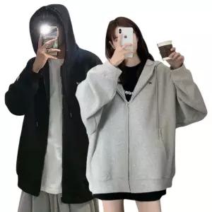 후드집업 후드티 오버핏 오버 남자후드 얇은 여성 회색 여자 남성 셔츠 커플 루즈