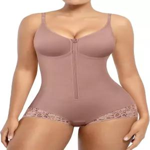 여성용 SHAPELLX 쉐이프웨어 배 조절 하프 바디 셰이퍼 낚싯 지퍼 버트 팅 파자 콜롬비아나 바디수트