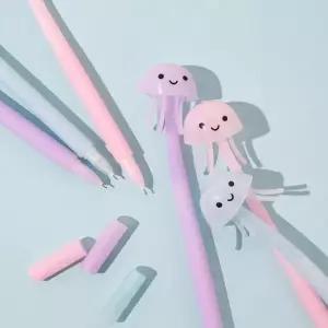 볼펜 캐릭터문구 세트 해파리 캐릭터 말랑한 다꾸볼펜 캐릭터펜 다꾸