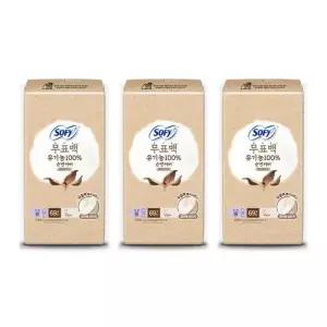 쏘피 유기농100%순면커버 무표백 팬티라이너, 롱, 69매, 3개