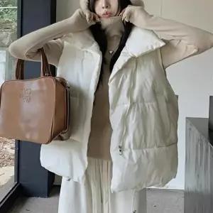 [셀러허브 패션][모드제니] 여성 따뜻한 겨울 캐주얼 루즈 하이넥 조끼 패딩 코트 (39784476)