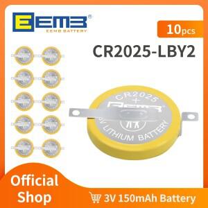 LBY2 솔더 탭이있는 EEMB 10PCS CR2025 배터리 탭 게임 보이 컬러 어드밴스 박스와 호환 가능