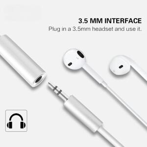 C타입 어댑터 이어폰 오디오 Aux 케이블  USB에서 3.5mm 헤드폰 잭 컨버터 6 Mi6 휴대폰 핸드폰용