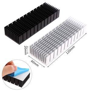 알루미늄 합금 방열판 패널 CPU 전력 증폭기 라디에이터  전자 라우팅 냉각 120x40x20mm  1PC