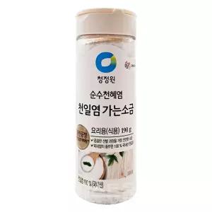 청정원 순수천혜염 천일염 가는소금(용기) 190g