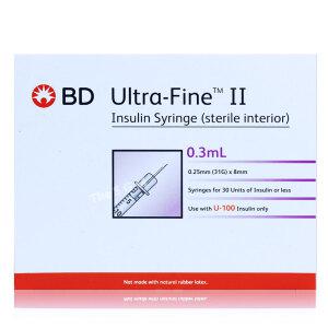 BD 울트라파인2 인슐린 주사기 1박스 100개[31G 8|6mm 0.3ml]