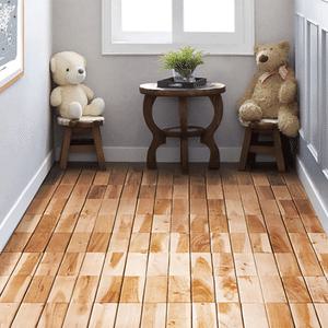 DIY조립식마루 베란다 데크 발코니 테라스 마호가니 원목 엔틱 클립시공바닥제 12P
