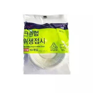 크린랩 위생접시 100X10개입 전자렌지 가능 일회용 접시 식기