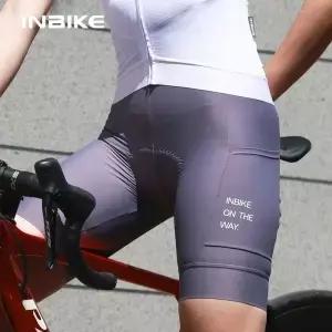 INBIKE 여성용 사이클링 반바지 3D 패드 산악 자전거 통기성 충격 방지 야외 스포츠 로드 바이크 여름