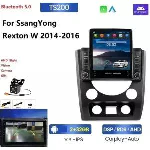 쌍용 렉스턴 W 20142016 카메라용 안드로이드 4G LTE WIFI 차량용 9.5인치 2Din DSP 듀얼 렌즈 라디오 쿼드