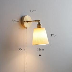 호환 호텔 침실 머리맡 당겨 스위치 Sconce 전등 북유럽 복도 Aisel 실내 화이트 세라믹 벽 마운트 램프
