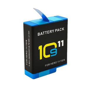 호환 GoPro Hero 10용 2800mAh 배터리 9 액세서리 3 가지 방법 고속 충전기 박스 TF 카드 보관함