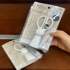 일본 마그네틱 미니 토끼 가위 화이트